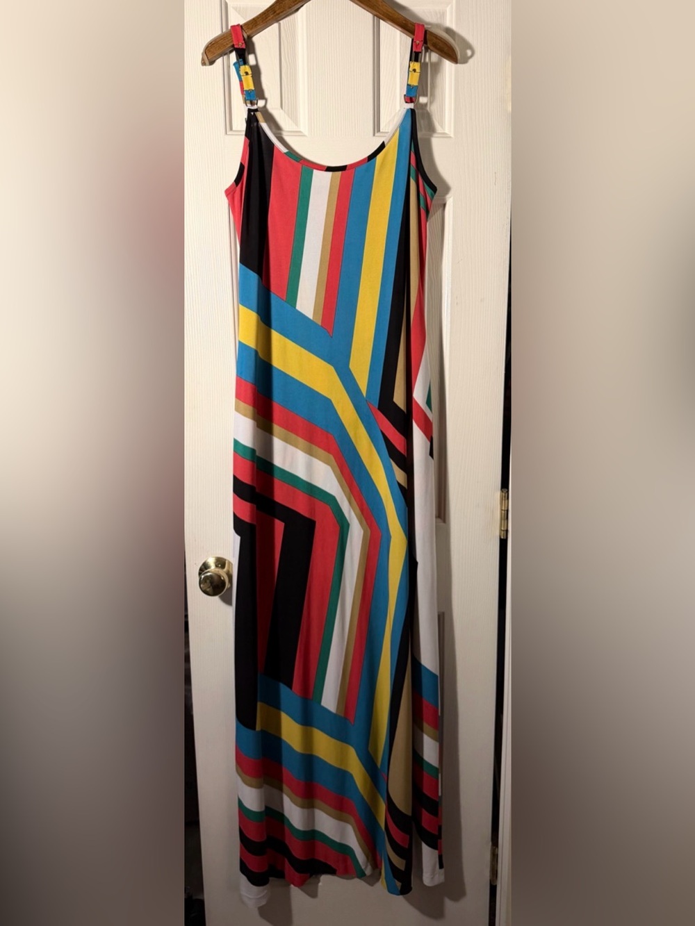 Cache color-block Stripe Maxi Dress - Multicolor